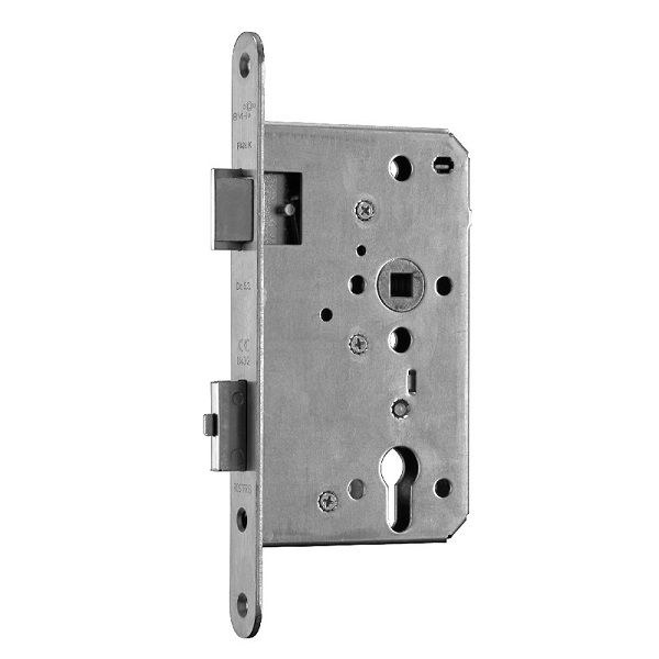 Lock for active leaf in emergency exit doors BMH 6113 PZW 65/72-24 E right, stainles steel