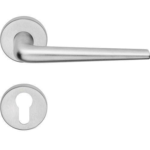 BRIXIA ZINCRAL handle set with roses 101 PZ, mat chrome
