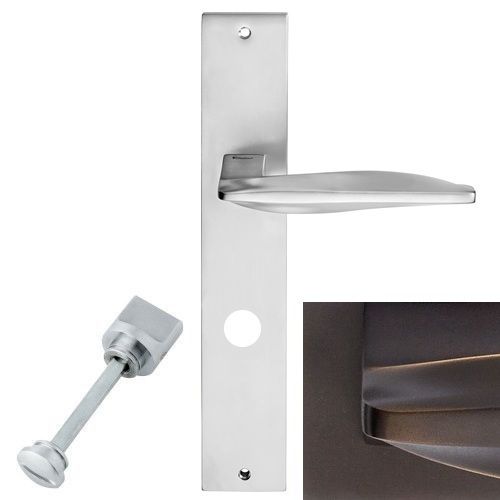 AQUA handle WC set with long backplate, matt bronze