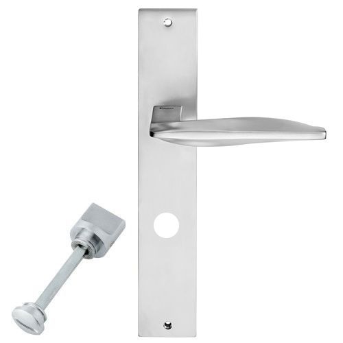 AQUA handle WC set with long backplate, matt chrome