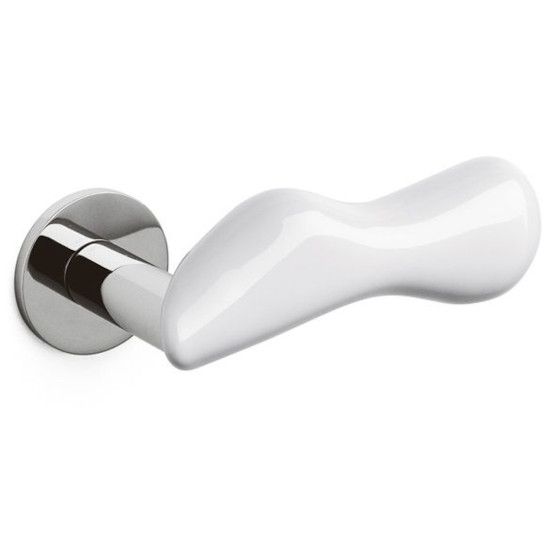 CHELSEA handle/rose set. BAC, rose 5 mm, chrome/white porcelain