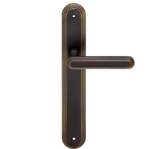 CHIC handle set with long backplates BAC, matt bronze