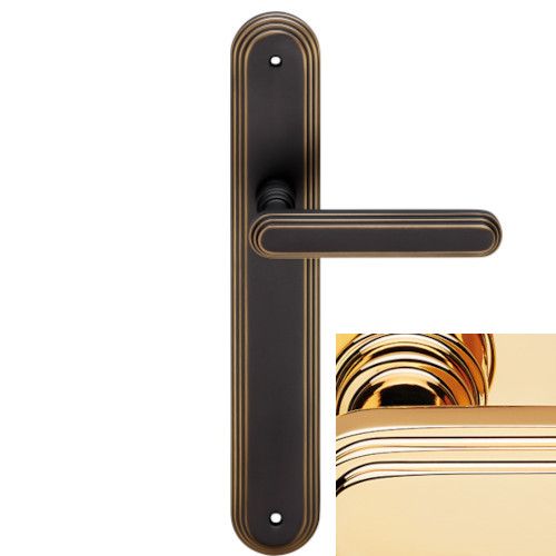 CHIC handle set with long backplates BAC, gold plated