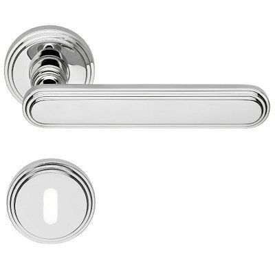 CHIC handle set with roses 004 BB, polished chrome
