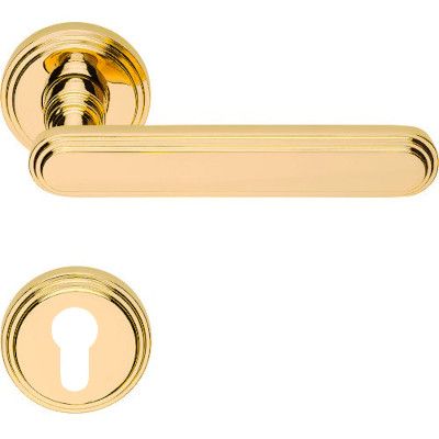 CHIC handle set with roses 004 PZ, gold plated