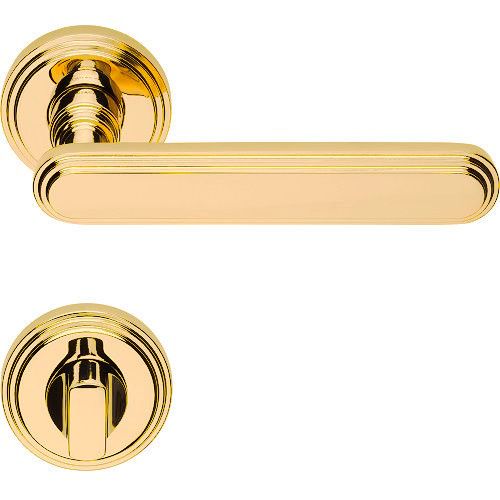 CHIC handle set with roses 004 WC 233NT, gold plated