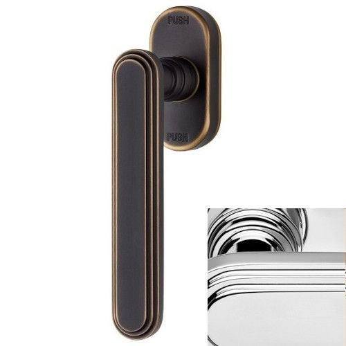 CHIC SK window handle with SMARTBLOCK function, polished chrome