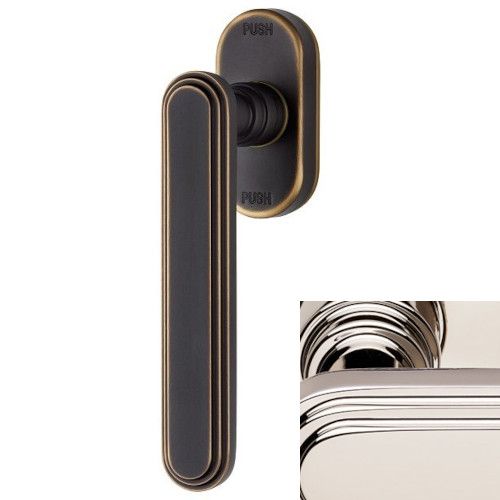 CHIC SK window handle with SMARTBLOCK function, polished nickel
