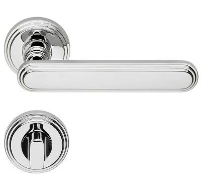 CHIC handle set with roses 004 WC 233NT, polished chrome
