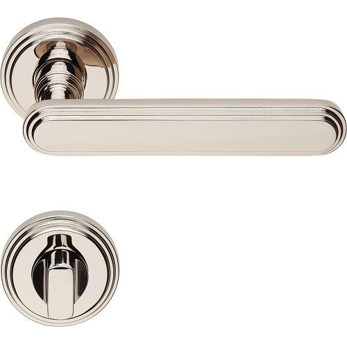 CHIC handle set with roses 004 WC 233NT, polished nickel