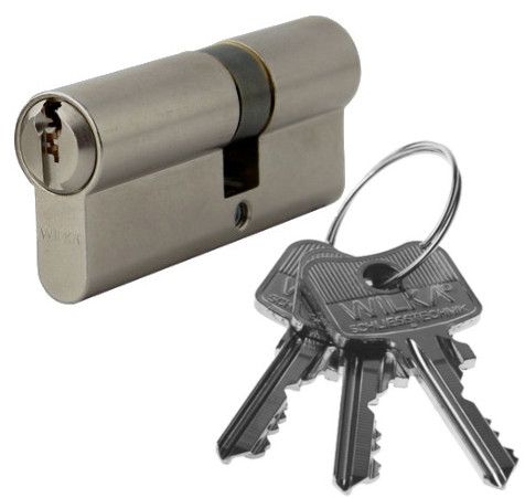 Profile cylinder 26-26, nickel-plated brass