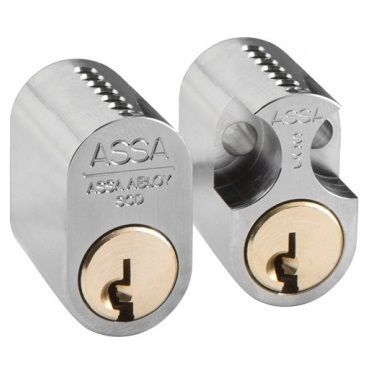 ASSA cilindras 1302 dvipusis, 3 raktai, matinis chromas