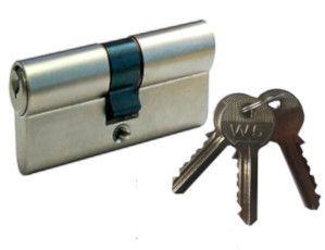 W5 Profile cylinder 30-65, nickel plated brass