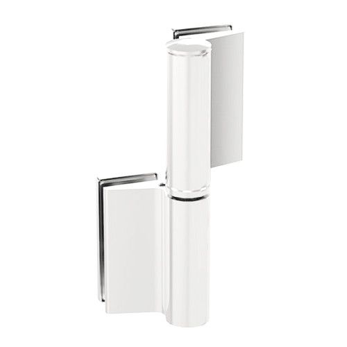 EV 835E50 SOL All-glass door hinge glass/glass, matt white RAL9016 (095), LEFT