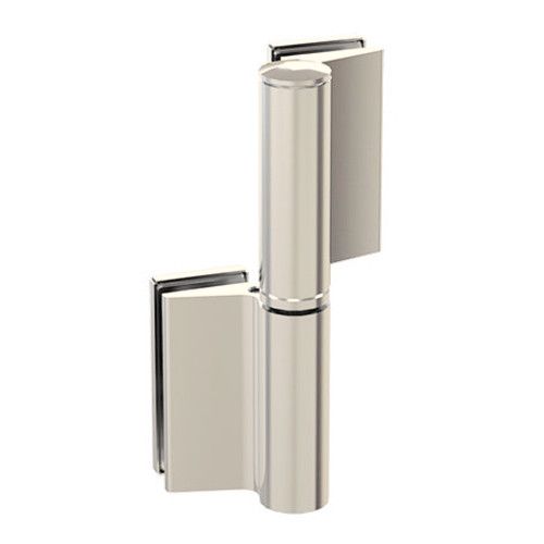 EV 835E50 SOL All-glass door hinge glass/glass, PVD stainless steel look (013), LEFT
