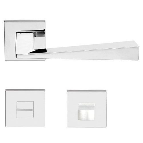 CONICA ZINCRAL rankenos rinkinys su rozetėmis 024 grt.WC 234NT, poliruotas chromas