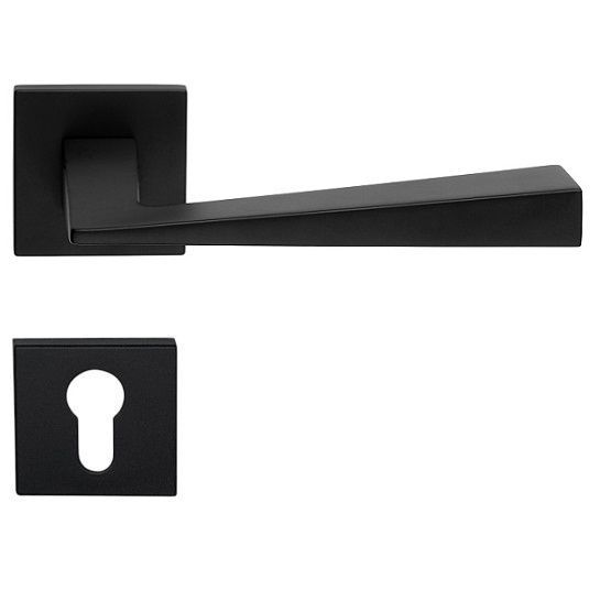 CONICA ZINCRAL rankenos rinkinys su rozetėmis 024 grt.PZ, matinės juodos spalvos