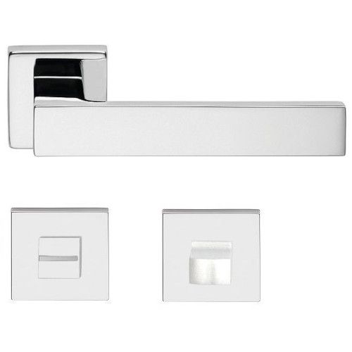 CORNER ZINCRAL rankenos rinkinys su rozetėmis 024 grt.WC 234NT, poliruotas chromas