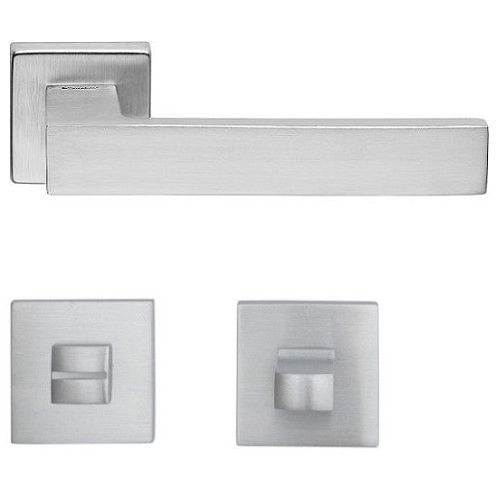 CORNER ZINCRAL rankenos rinkinys su rozetėmis 024 grt.WC 234NT, matinis chromas