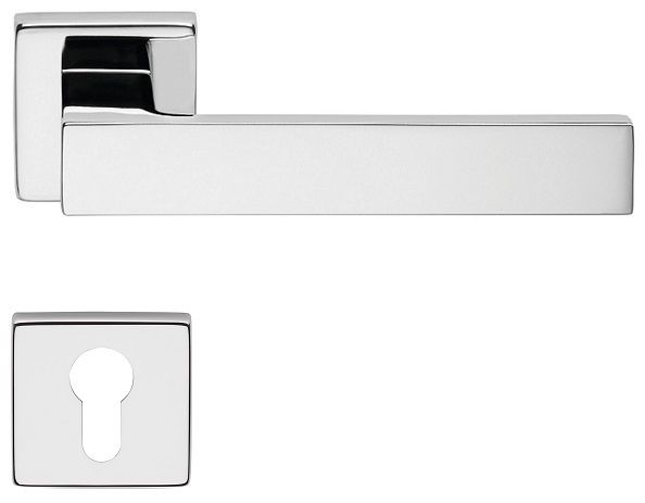 CORNER ZINCRAL rankenos rinkinys su rozetėmis 024 grt. PZ, poliruotas chromas