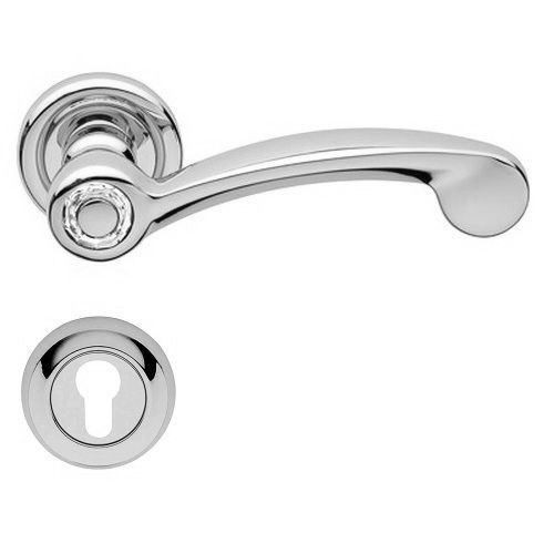 COSMIC rankenos rinkinys su rozetėmis 103 PZ, žalvaris poliruotas chromas+kristalai