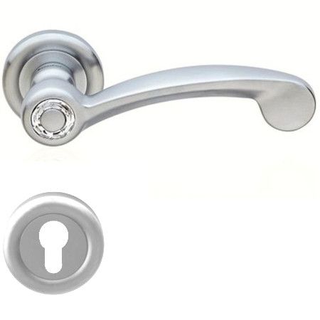 COSMIC rankenos rinkinys su rozetėmis 103 PZ, žalvaris matinis chromas+kristalai