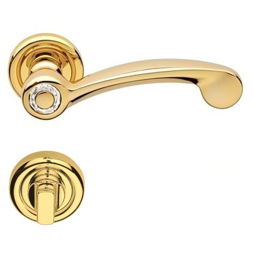 COSMIC rankenos rinkinys su rozetėmis 103 WC 233NT, žalvaris poliruotas auksas + kristalai