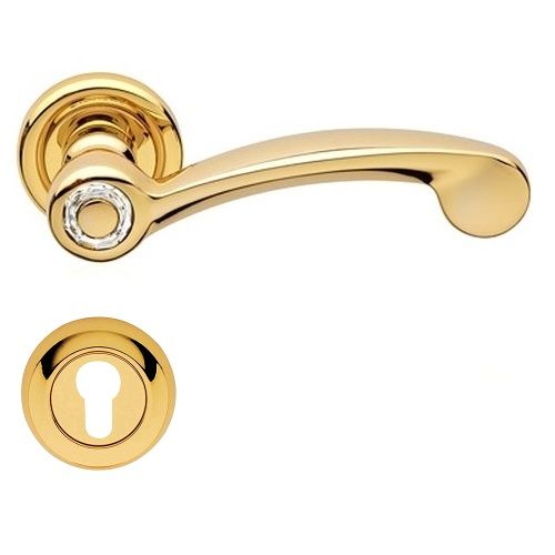 COSMIC rankenos rinkinys su rozetėmis 103 PZ, žalvaris poliruotas auksas+kristalai