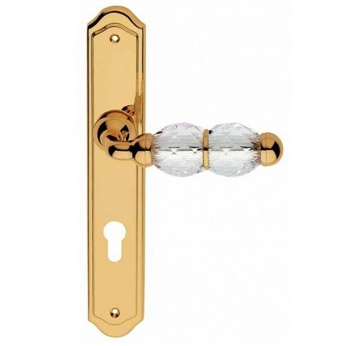 CRYSTAL handle/backplate set.PZ72 gold plated/crystal