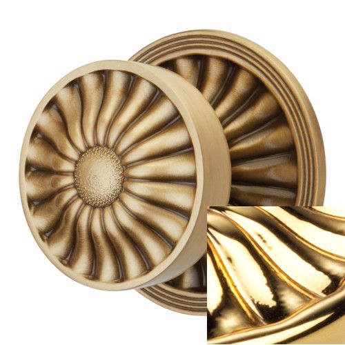 DAISY door knob 80mm, polished gold