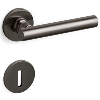 DOLCE VITA handle/rose set. BB, rose 5 mm, superanthracite satined