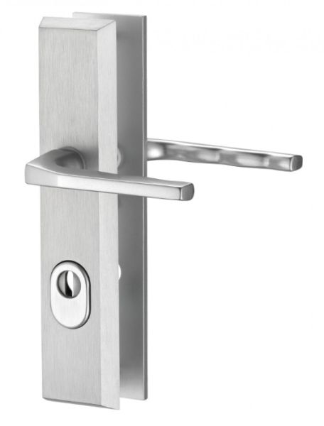 8747Z ALPHA Security backplate set handle/handle PZ 72mm, door thickness 65-75 mm, with cylinder security disc, door thickness 68mm, alum. F1