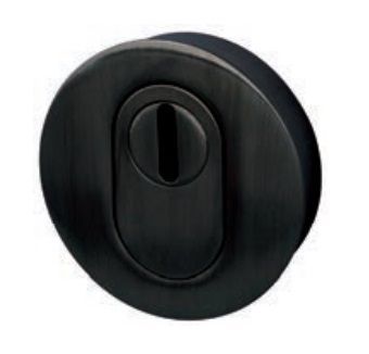 PLANO ZA apvalūs apsauginiai rėmeliai rozetei, nerūdijantis plienas, juodas