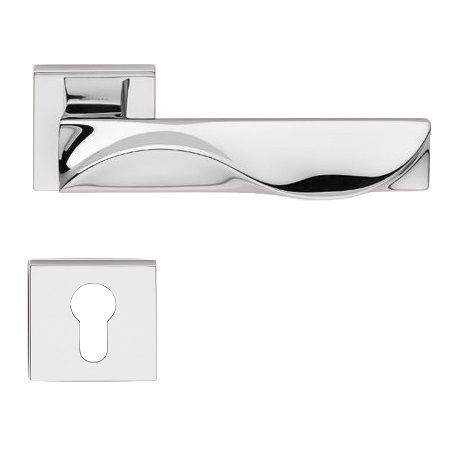 DUNA handle/rose 019 set.PZ,polished chrome