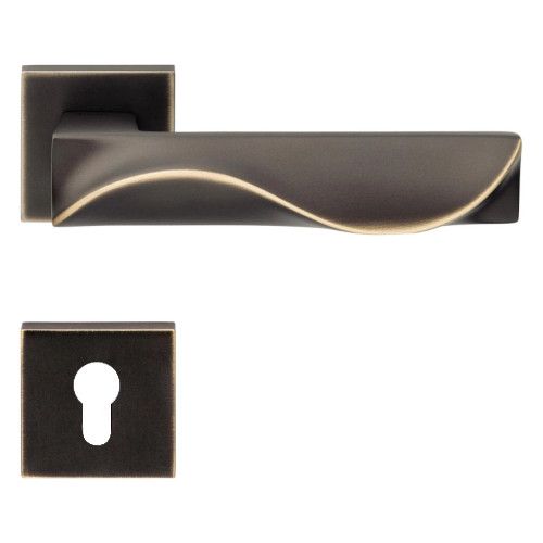 DUNA handle/rose 019 set.PZ, matt bronze