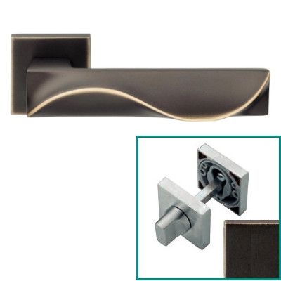 DUNA handle/rose 019 set.WC 233NT, matt bronze