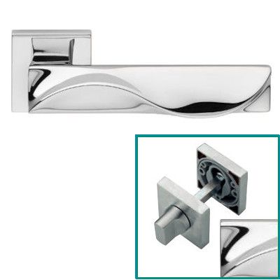 DUNA handle/rose 019 set.WC 233NT, polished chrome