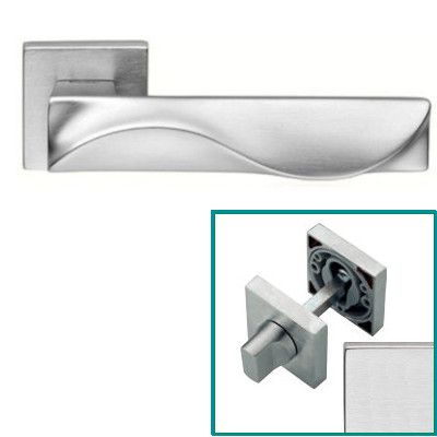 DUNA handle/rose 019 set.WC 233NT, satin chrome