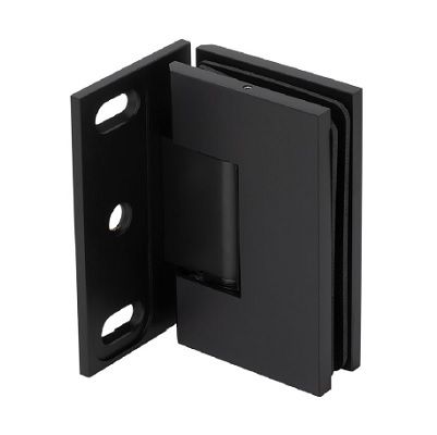 Spring-loaded hinge for shower unit ECONOMY - wall/glass 90°, black matt
