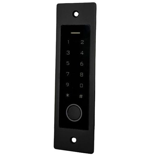 Įleidžiama prieigos kontrolės klaviatūra EF4-BT su RFID / PIN / APP / pirštų atspaudu, IP55, juoda