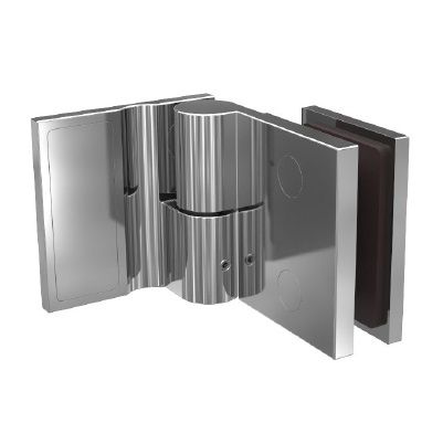 Shower door hinge ELENA - wall/glass 90°, opening inwards, brass bright chrome-plated, LEFT