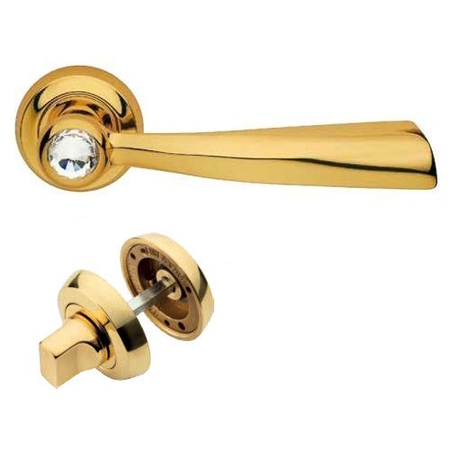 ELIKA Crystal handle/rose 108 set.WC 233NT, gold plated