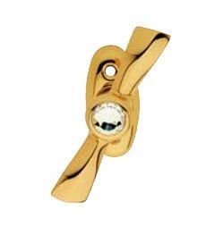 ELIKA CRYSTAL window handle, gold plated + crystals