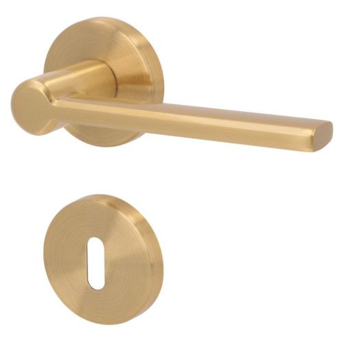 ELIO-R rankenos rinkinys su rozetėmis BB, šlifuotas žalvaris