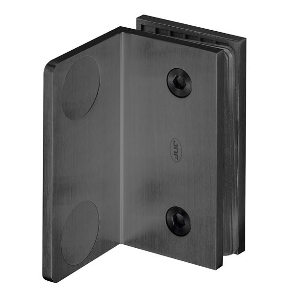 Glass fastener IN.05.305, wall/glass, satin st. steel PVD titanium black