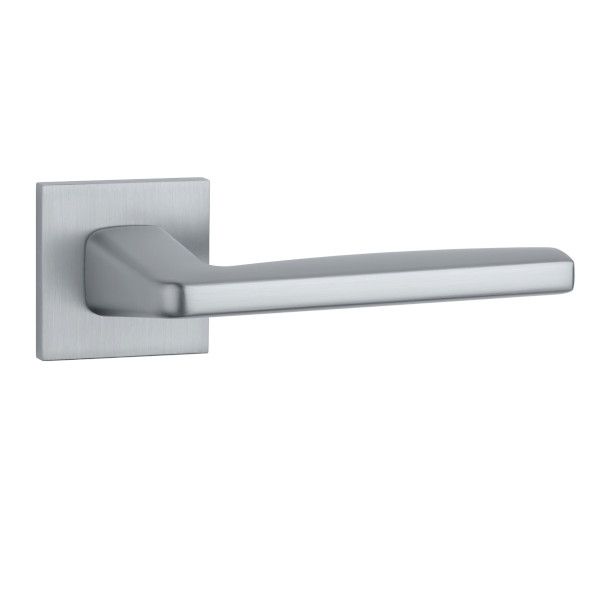 ERBA handle/rose set BAC, square rose, 7mm, chrome-plated satin