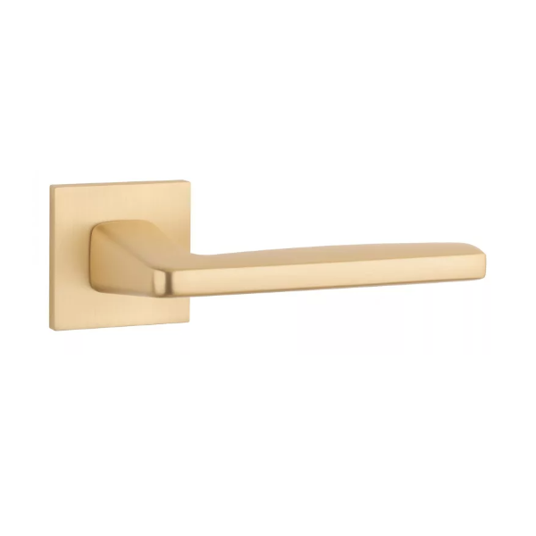 ERBA handle/rose set BAC, square rose, 7mm, gold-tone, satin