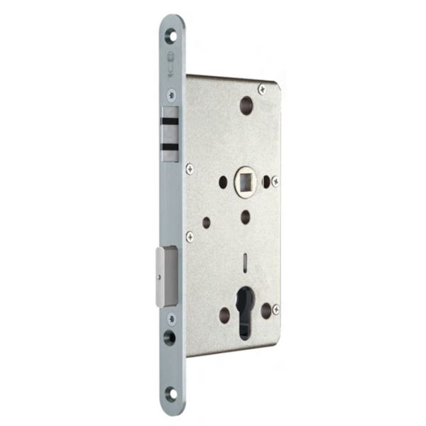 FH 61 PZ 65/72/24/9 mortise lock for emergency doors EN179 / 1125, function B+ Plug-in-key, stainless steel, LEFT