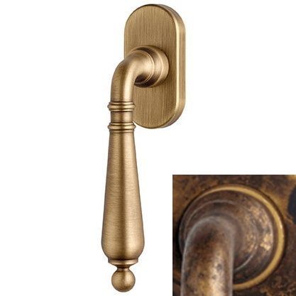 FLORENZIA window handle, aged brass