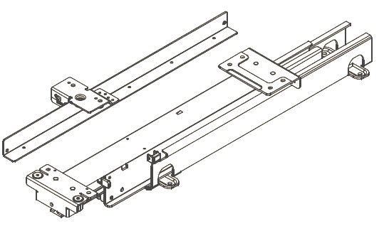 HAWA FORTE tall unit extension, type 330mm, RAL7035